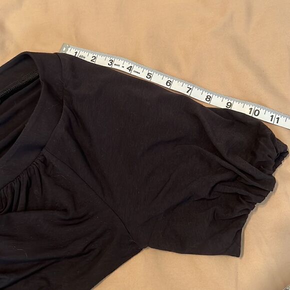 NWT Ann Taylor Loft size M tie front cropped puffy sleeve jacket - Picture 8 of 9